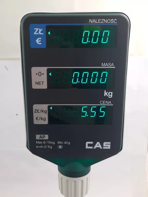WAGA KALKULACYJNA CAS AP-1 15MX Z GW.16.08.2023!