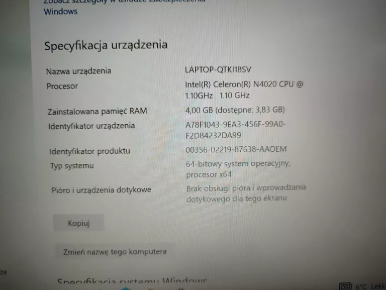 LAPTOP ASUS E410MA-EK007TS N4020/4GB/64GB/B/W10
