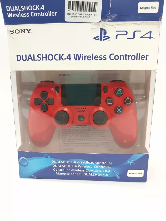 PAD DUALSHOCK 4 PS4 CZERWONY PUDEŁKO