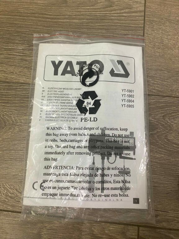 ELEKTRYCZNA WCIĄGARKA LINOWA YATO YT-5905