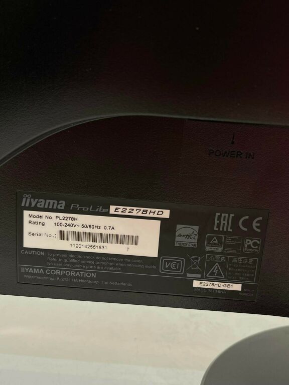 MONITOR IIYAMA PROLITE E2278HD