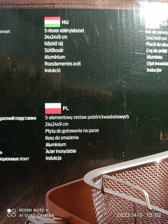 PATELNIA GARNEK +KOSZYK NA FRYTKI BLAUMANN BL-3367