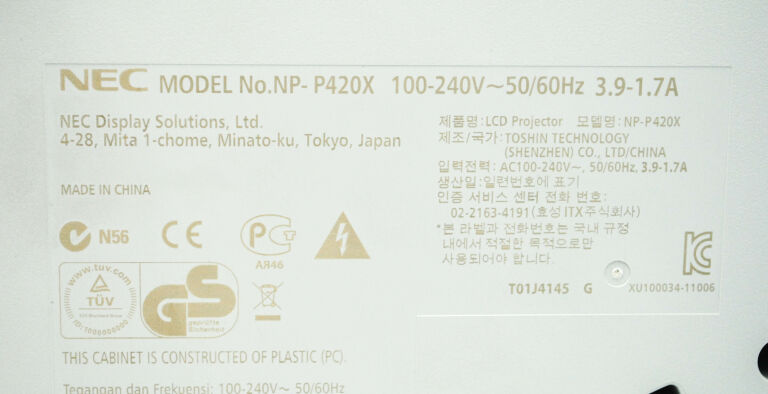PROJEKTOR NEC P420X KOMPLET