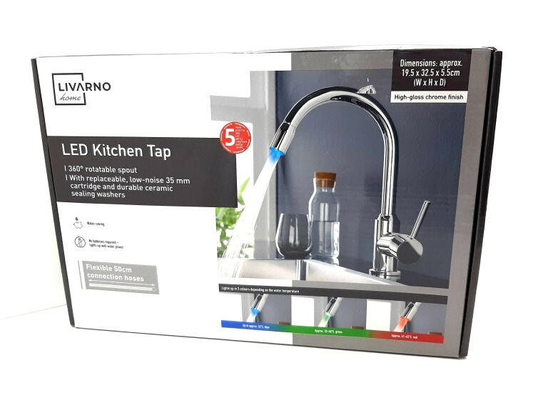 LIVARNO HOME BATERIA DO ZLEWU LED KITCHEN TAP