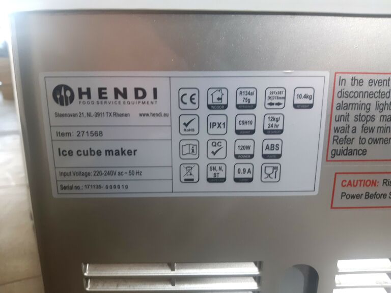 KOSTKARKA DO LODU HENDI 271568 12 KG/H 130 W