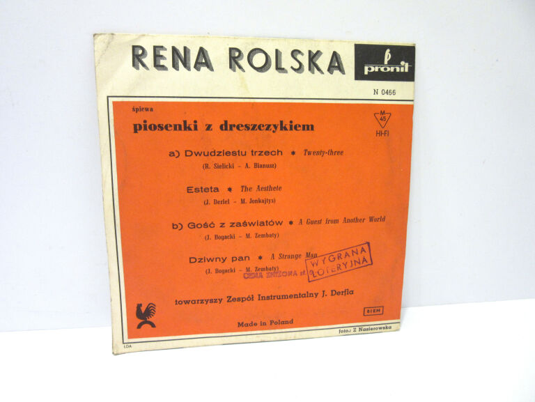 PŁYTA WINYLOWA PIOSENKI Z DRESZCZYKIEM RENA ROLSKA
