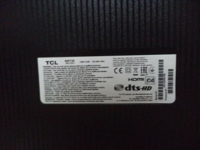 TELEWIZOR TCL 55P725 KOMPLET + UBEZPIECZENIE