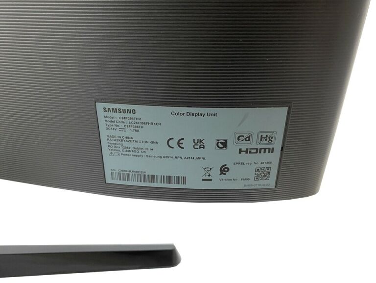 MONITOR SAMSUNG C24F396FHR 24 CALE FULL HD