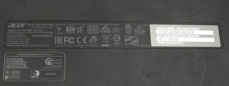 LAPTOP ACER N17C4 INTEL CORE 5/ 8GB RAM/ 1TB HDD