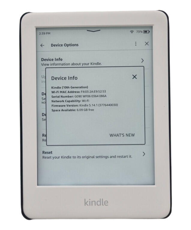 CZYTNIK AMAZON KINDLE 10 6" BIAŁY 8GB