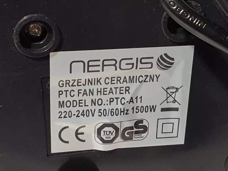 GRZEJNIK CERAMICZNY NERGIS PTC-A11 PUDEŁKO
