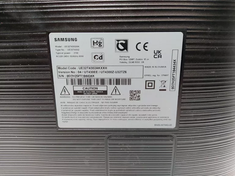 TELEWIZOR SAMSUNG UE 32T4302A 32 " SMART WIF