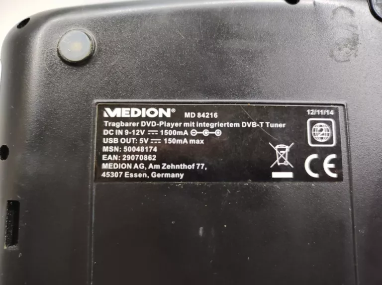 DVD PRZENOSNE MEDION MD 84216 + ŁAD