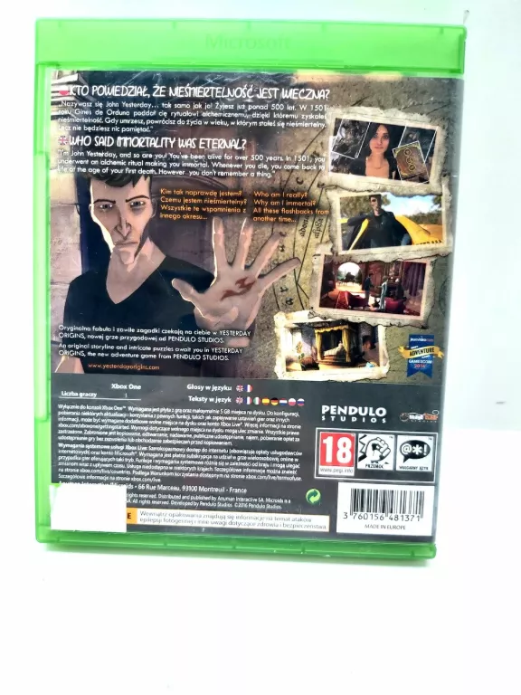 GRA NA XBOX ONE YESTERDAY ORIGINS
