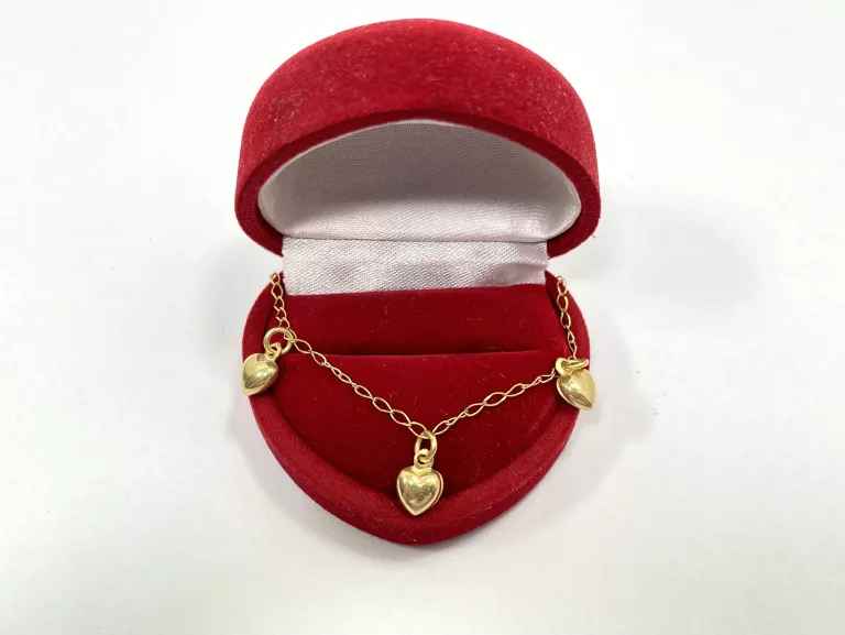 nowa-zlota-bransoletka-3-serduszka-585-147-17cm-stan-11323-2