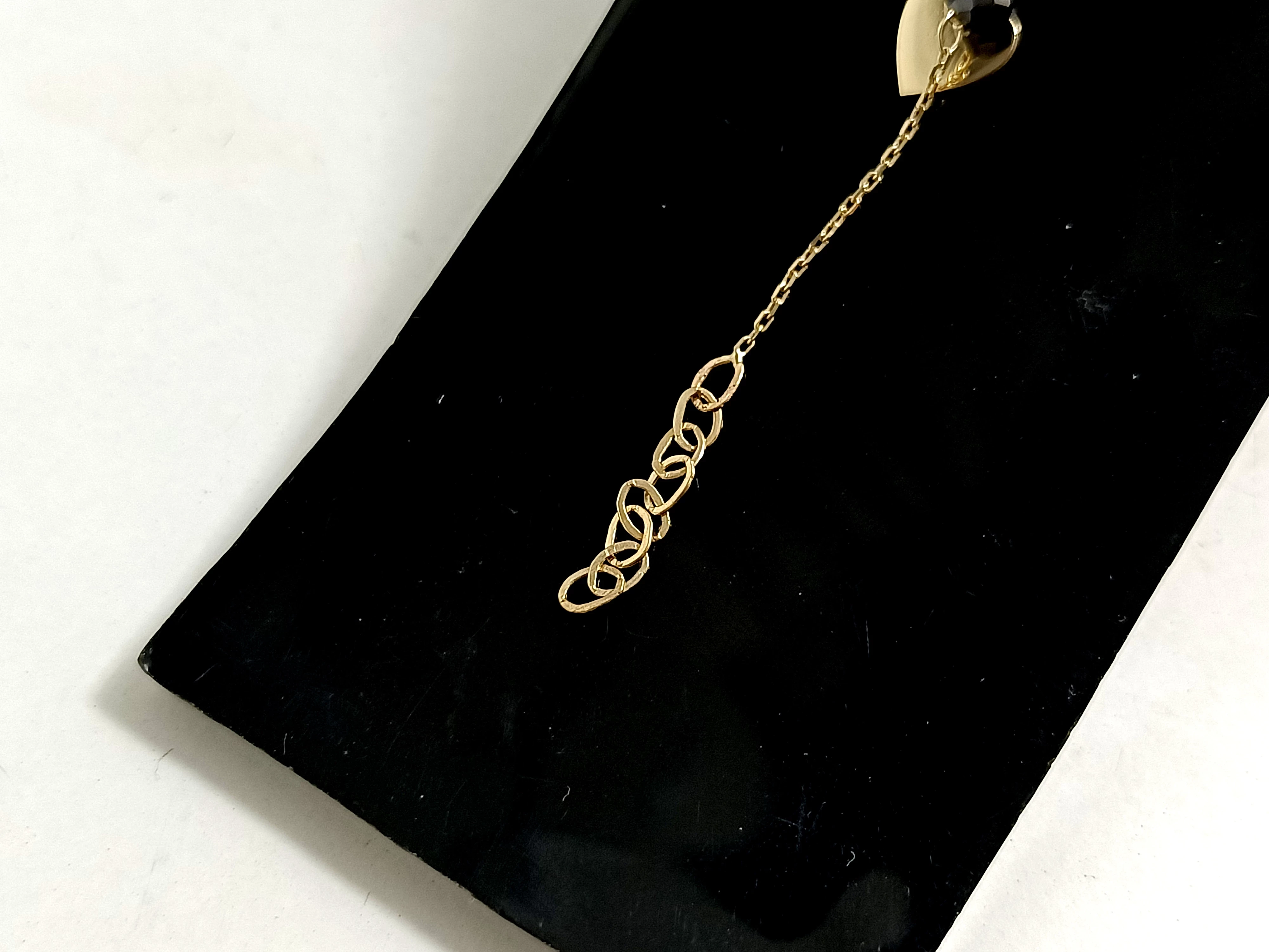 zlota-bransoletka-pr333-serceczarne-kulki-181g-stan-uzywany