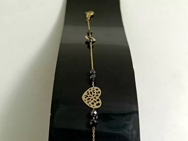 zlota-bransoletka-pr333-serceczarne-kulki-181g-material-zloto