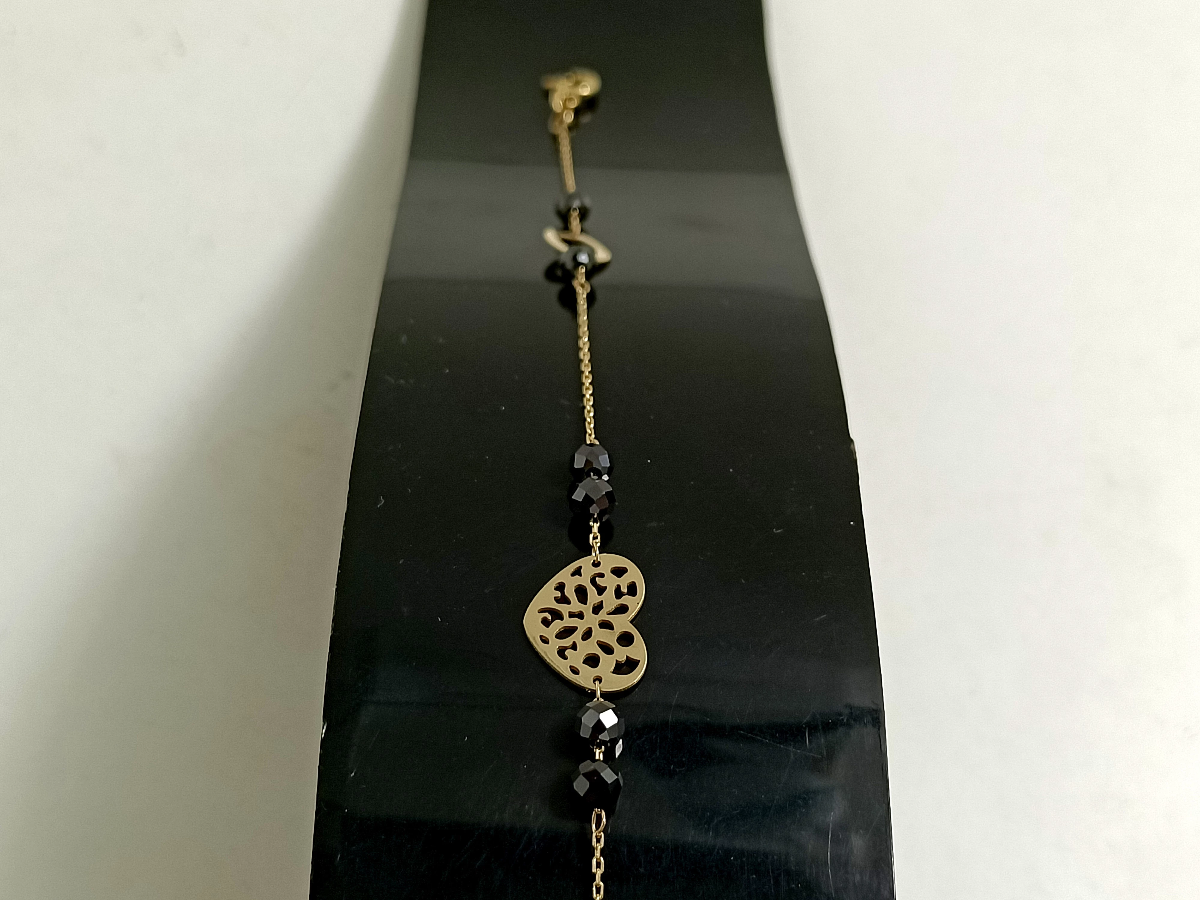 zlota-bransoletka-pr333-serceczarne-kulki-181g-material-zloto