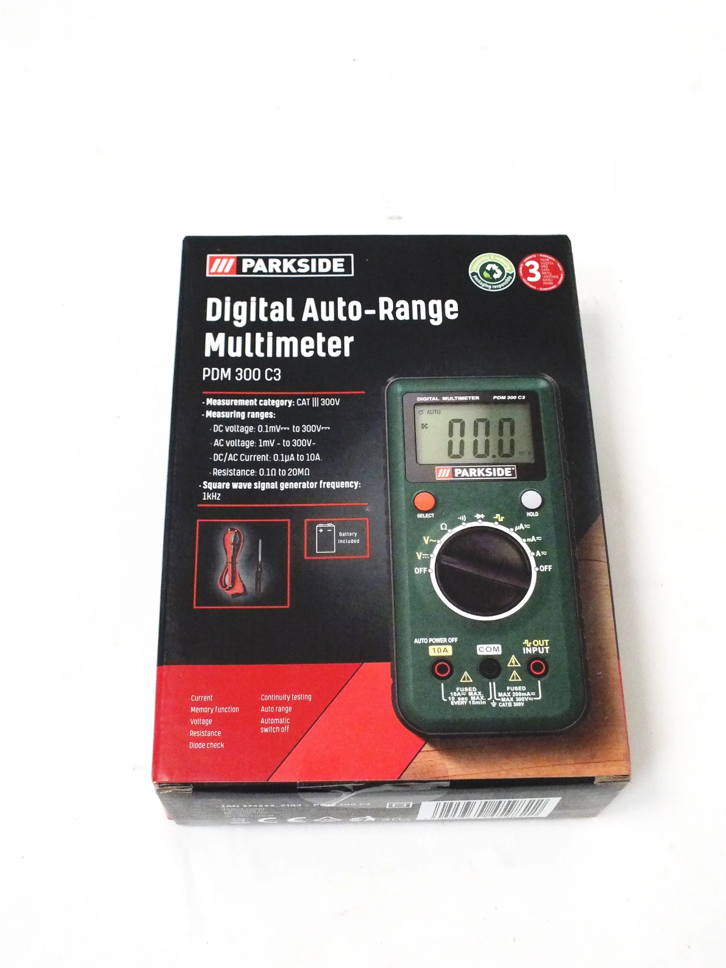 PARKSIDE MULTIMETER AUTORANGE PDM 300 C3 Pozostałe Loombard.pl