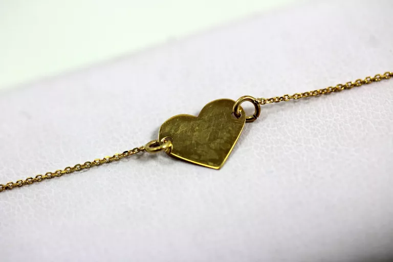 ZŁOTA BRANSOLETKA CELEBRYTKA 333 SERDUSZKO 0,55G