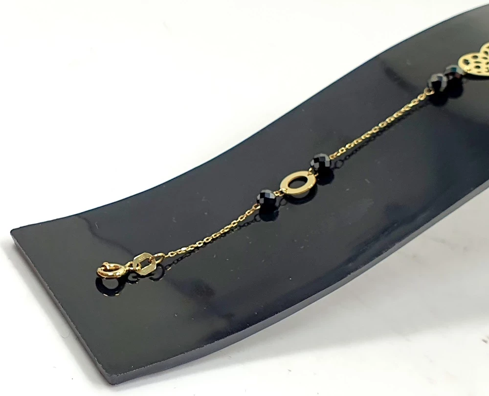 zlota-bransoletka-p333-180g-r17-azurowe-serce-czarne-kulki-rodzaj-2205-2