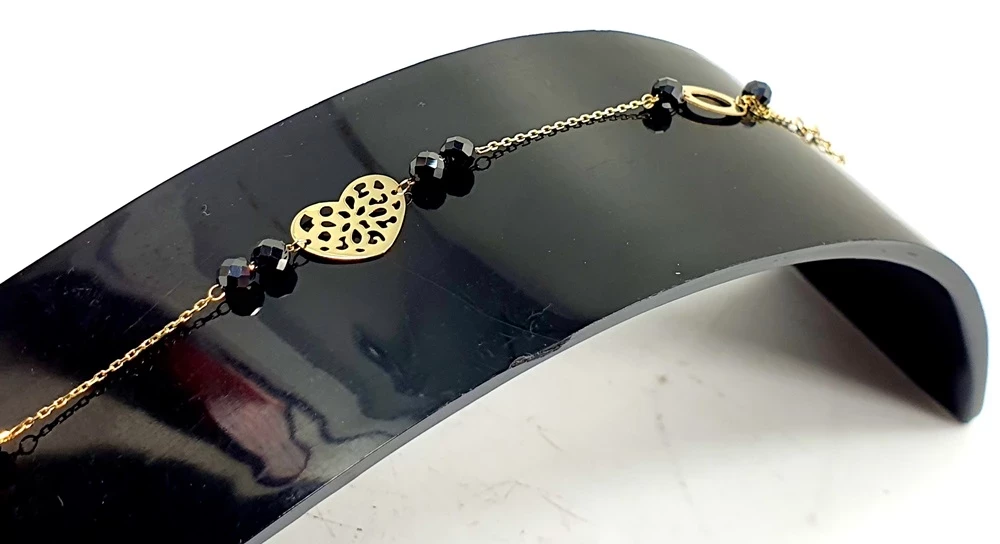 zlota-bransoletka-p333-180g-r17-azurowe-serce-czarne-kulki-gorczewska-21-warszawa