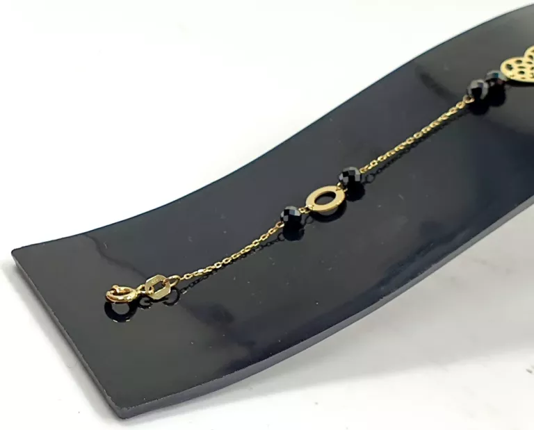 zlota-bransoletka-p333-180g-r17-azurowe-serce-czarne-kulki-rodzaj-2205-2