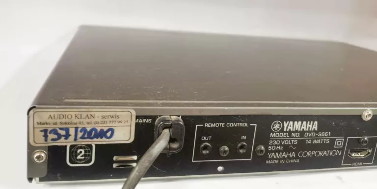 ODTWARZACZ DVD - YAMAHA DVD-S661 + PILOT