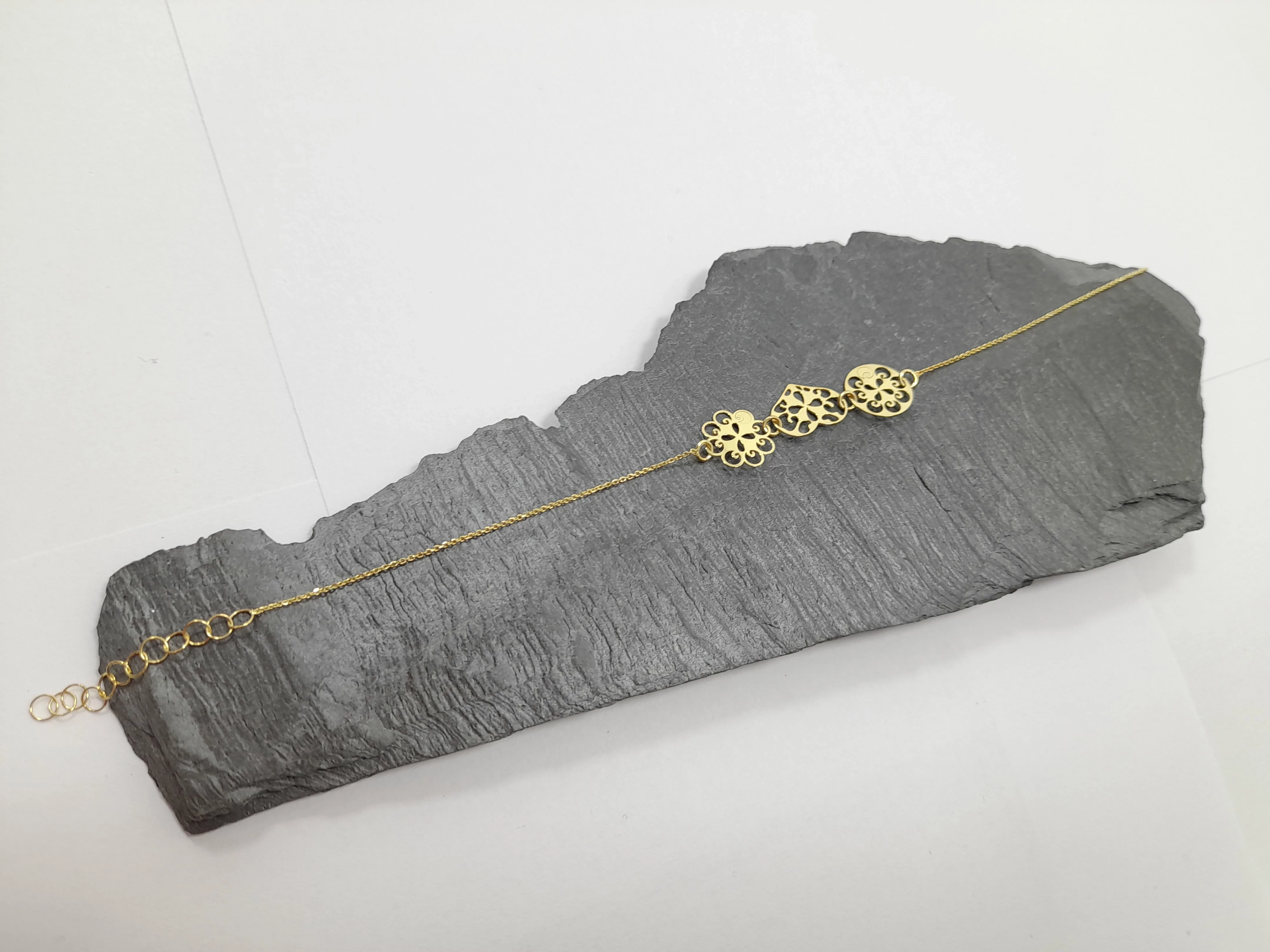 zlota-bransoletka-serce-kwiatek-080g-333-19cm-stan-11323-1