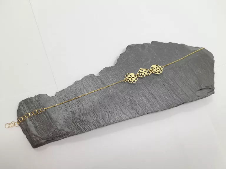 zlota-bransoletka-serce-kwiatek-080g-333-19cm-stan-11323-1