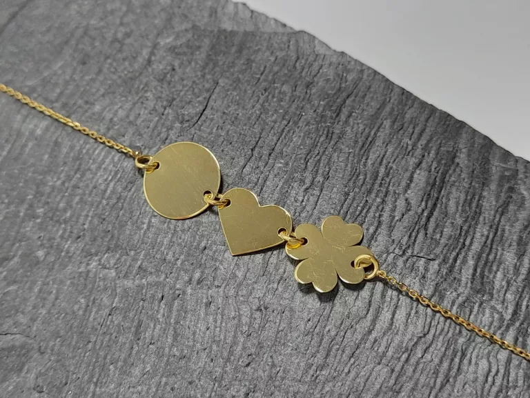 zlota-bransoletka-koniczynka-serce-100g-333-19cm-rodzaj-2205-2