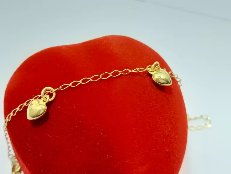 zlota-bransoletka-trzy-serduszka-146g-585-175cm-armii-krajowej-12-pyskowice