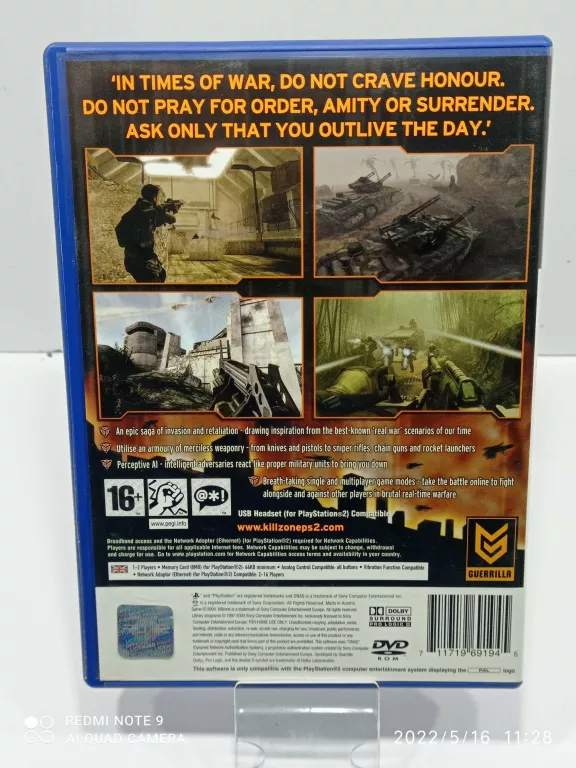 KILLZONE PLAYSTATION 2 PS2