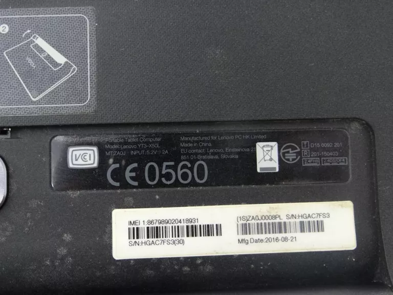 LENOVO YOGA TAB3 10.1" YT3-X50L 16GB/1GB