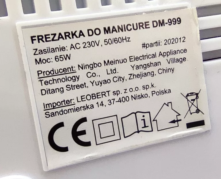 FREZARKA MANICURE PEDICURE DM-999 65W