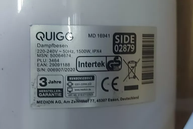 mop-parowy-quigg-md-16941-stan-uzywany