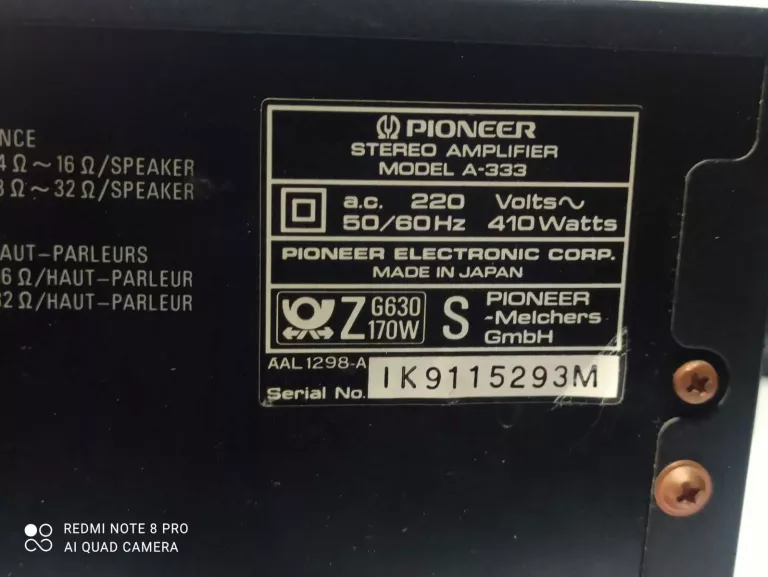 PIONEER A-333 SOLIDNY WZMACNIACZ STEREO