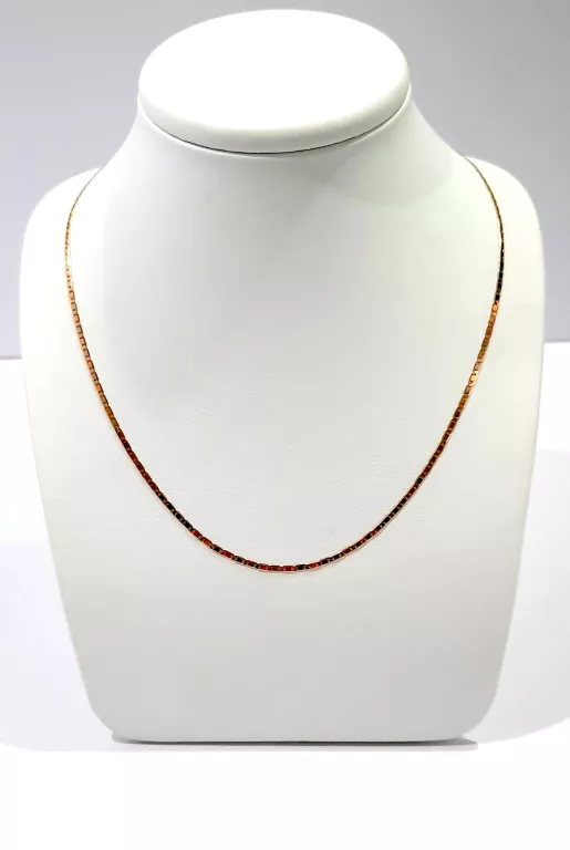 ŚLICZNY ZŁOTY ŁAŃCUSZEK BLASZKA P585 50CM GR2,92