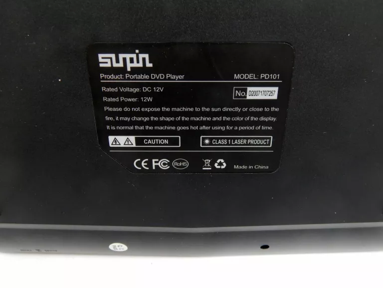 PRZENOŚNY ODTWARZACZ DVD SUNPIN PD101