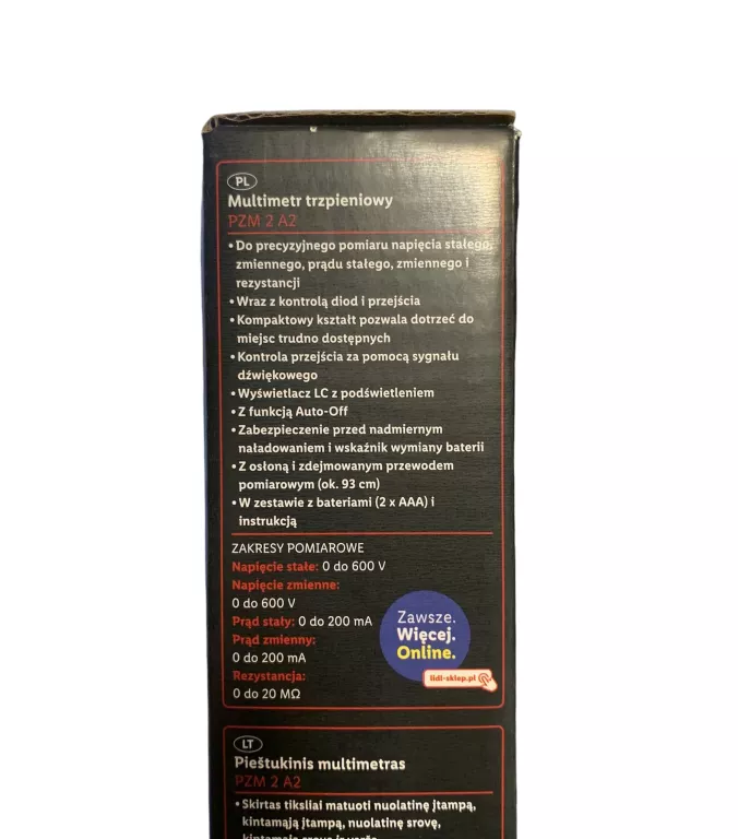 PARKSIDE PEN MULTIMETER PZM 2 A2