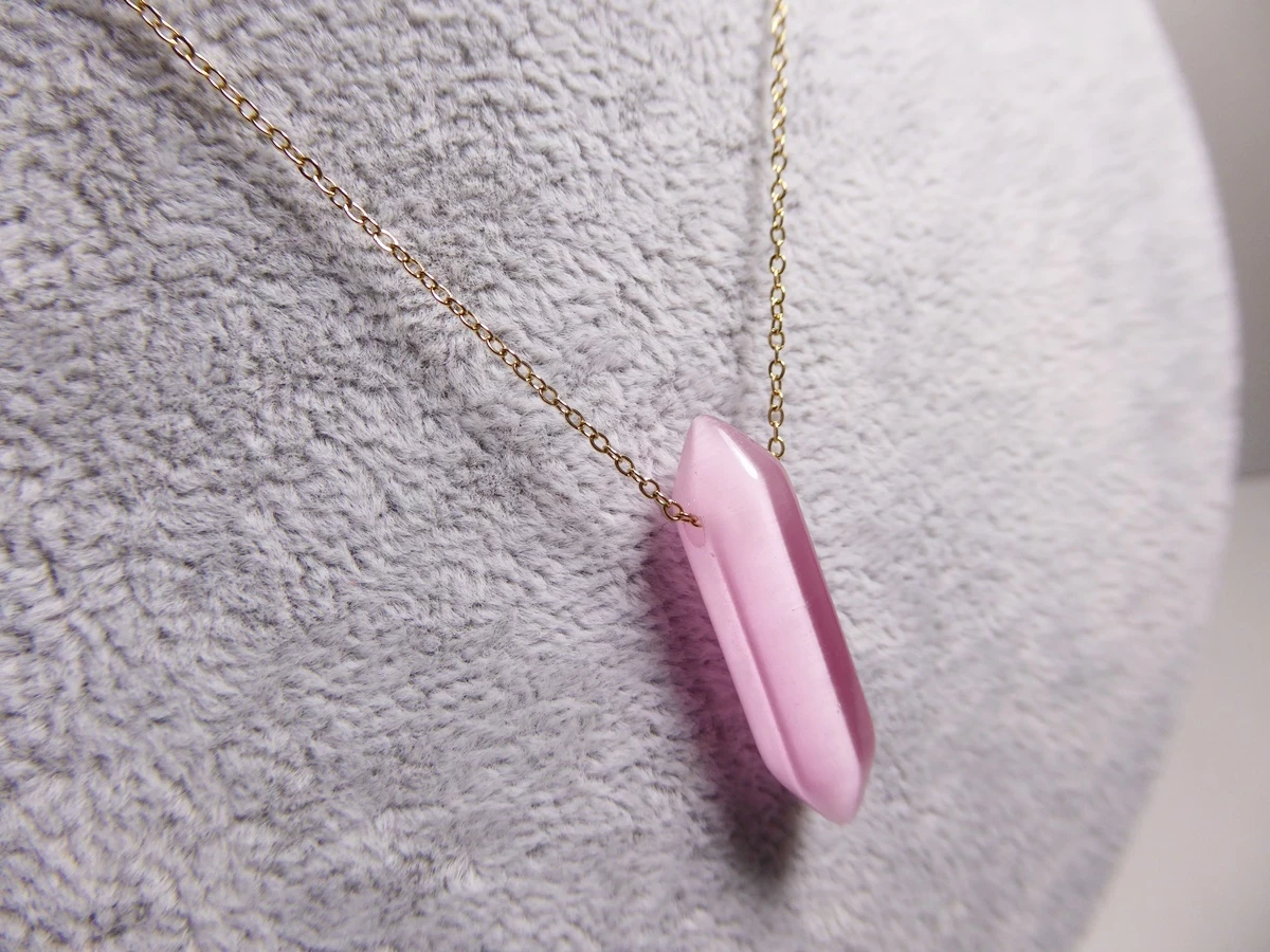 sliczny-naszyjnik-z-rozowym-kamieniem-okazja-stan-powystawowy