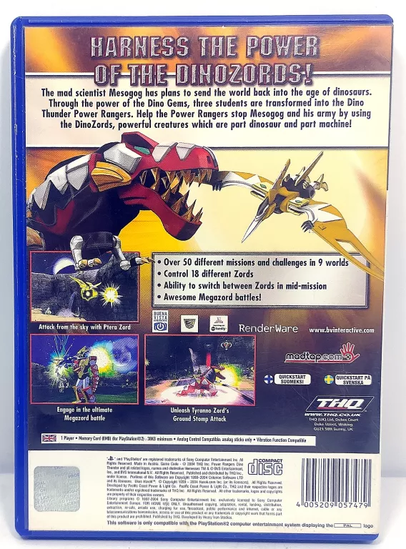 GRA PS2 POWER RANGER DINO THUNDER MEGA OKAZJA