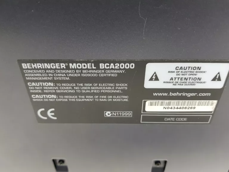 BEHRINGER BCA2000 INTERFEJS