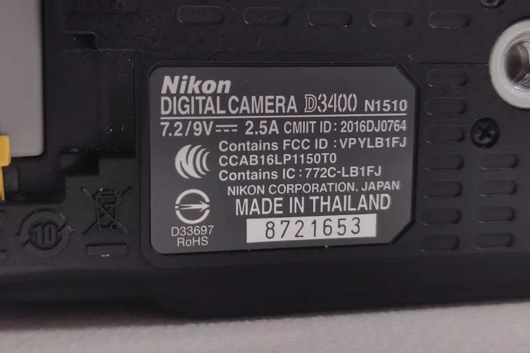 NIKON D3400 + 18-55 VR KIT
