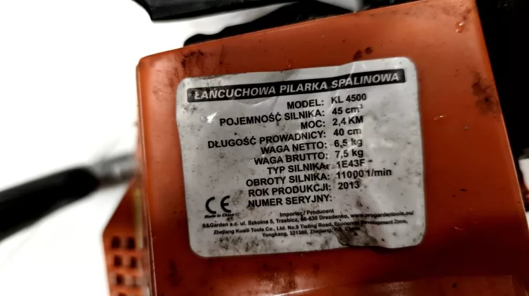 PIŁA ŁAŃCUCHOWA PROGARDEN KL4500 2,4 KM