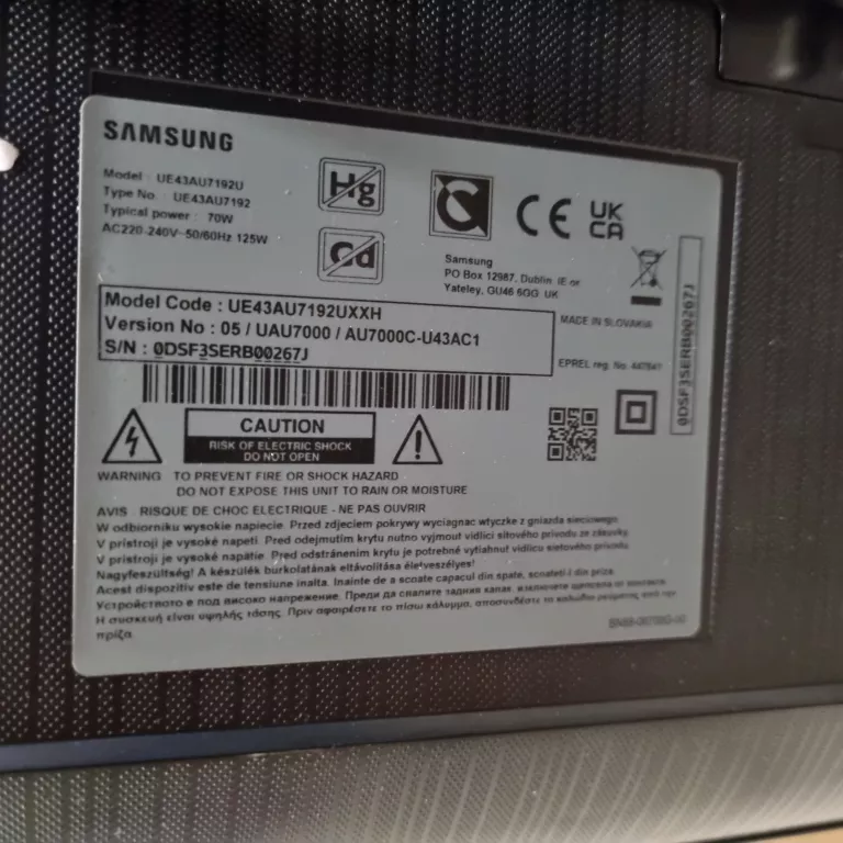 TELEWIZOR SAMSUNG 43 CALE AU7100 GWARANCJA!