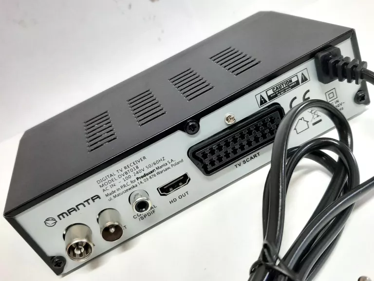 DEKODER DVB-T2 MANTA DVBT018 - JAK NOWY!!!
