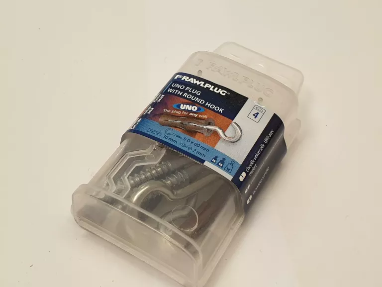 KOŁEK MONTAŻOWY RAWLPLUG 30MM Z HAKIEM 5X60MM 4SZ