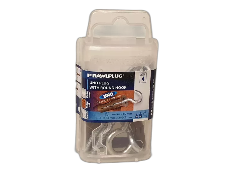 KOŁEK MONTAŻOWY RAWLPLUG 30MM Z HAKIEM 5X60MM 4SZ