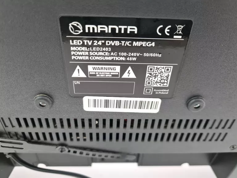 TV MANTA LED2403 24" 1366X768